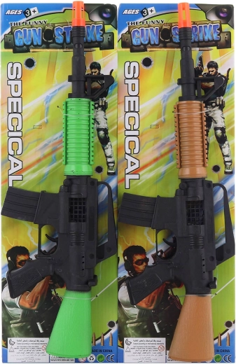 Pistol-mitralieră cu clichet pentru copii, cu mecanism inerțial, 42 cm - 1 bucată