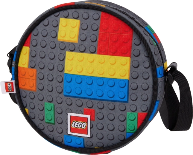 Geantă crossbody rotundă Lego Colorful Bricks