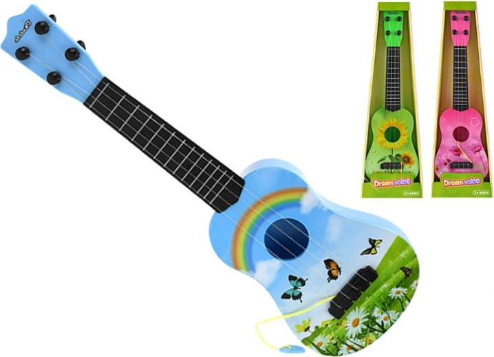 Chitară ukulele pentru copii 48 cm – jucărie colorată pentru micii muzicieni