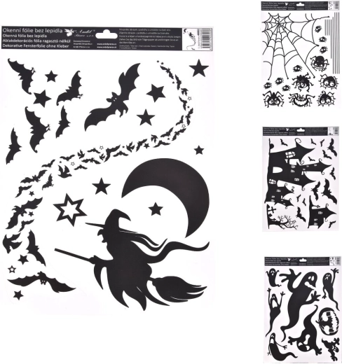 Folie decorativă pentru geam Halloween 30 × 42 cm (mix 4 modele)