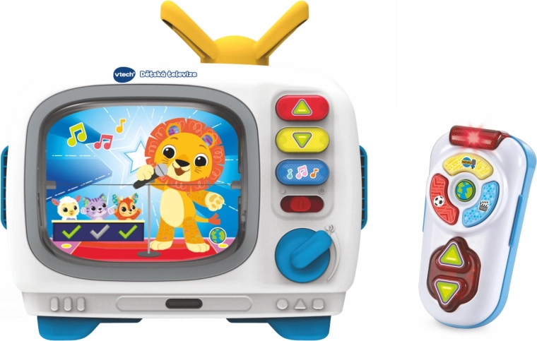 Televizor pentru copii VTech în limba cehă, cu telecomandă