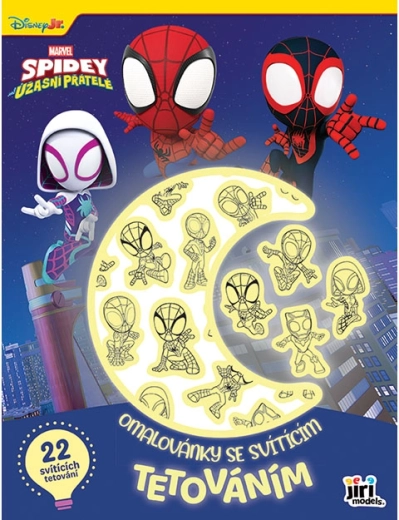 Caiet de colorat cu tatuaj luminos Spidey