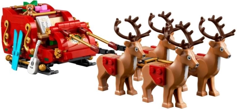 Sănii roșii detaliate cu accente aurii