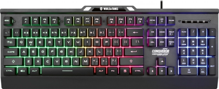 Tastatură Metal Gamer COMQUEROR cu iluminare dinamică - World Of Tanks Ediție Limitată