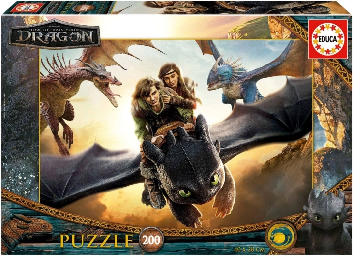 Puzzle Educa Cum să îți dresezi dragonul 200 de piese