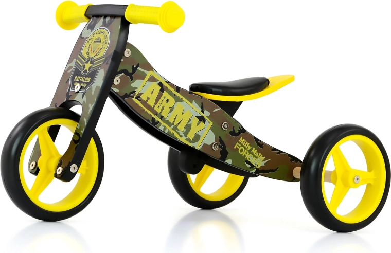 Milly Mally bicicletă fără pedale Jake 2 în 1 Army