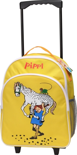 Troler de călătorie pentru copii cu roți Pippi, galben