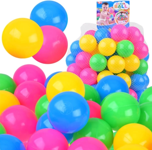 Bile colorate pentru piscină 6,5 cm 100 buc
