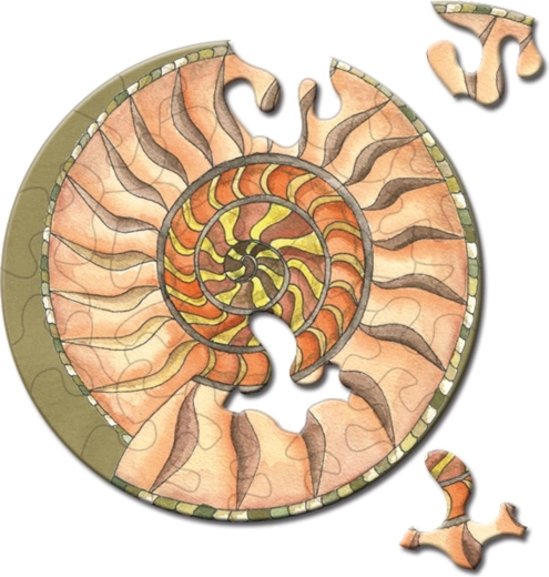 Puzzle rotund mini CURIOSI Picoli – melc, 33 piese