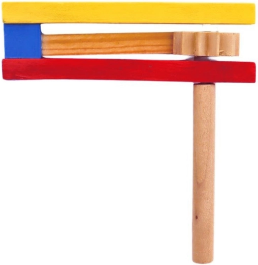 Zornăitoare din lemn de Paște, colorată, 11 cm - 1 bucată