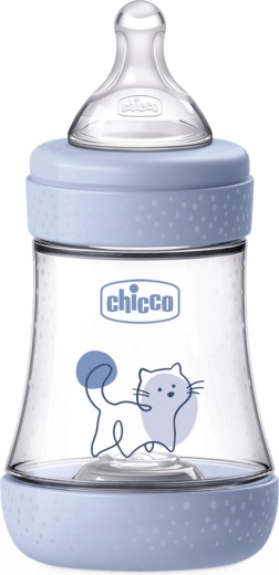 Biberon anti-colici Chicco Perfect5 150 ml, băiat, debit lent 0m+