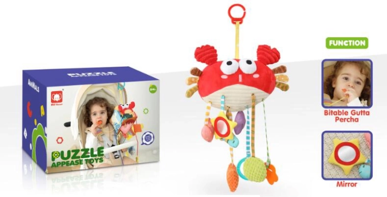 Jucărie senzorială textilă crab