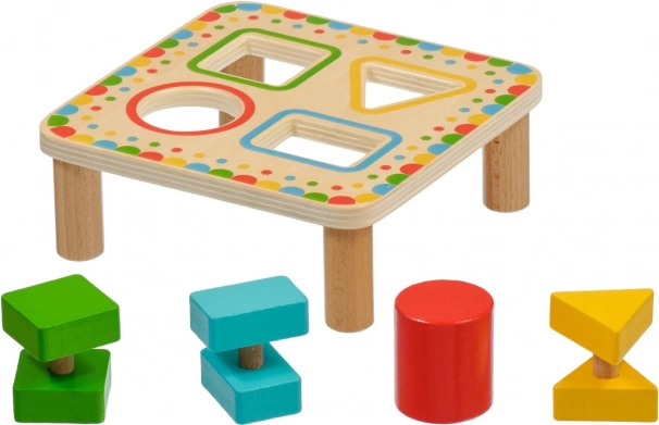 puzzle din lemn pentru sortarea formelor Lucy & Leo (5 piese)