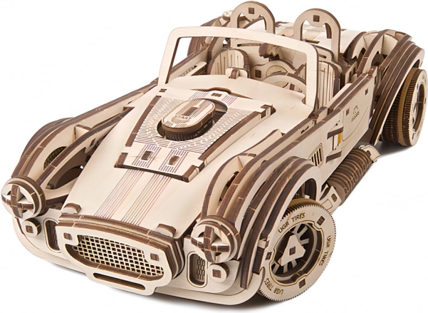 Ugears puzzle mecanic 3D din lemn – mașină de curse pentru drift Cobra