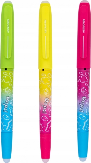 Pix cu radieră ASTRA OOPS! 0,6 mm neon, 1 buc (mix)