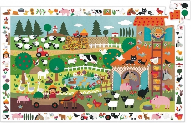 Puzzle de observație Fermă 35 piese