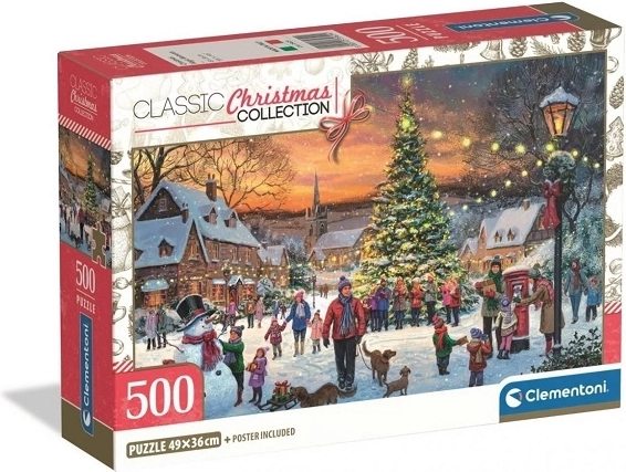 Puzzle de Crăciun Clementoni Christmas Magic Moments 500 piese