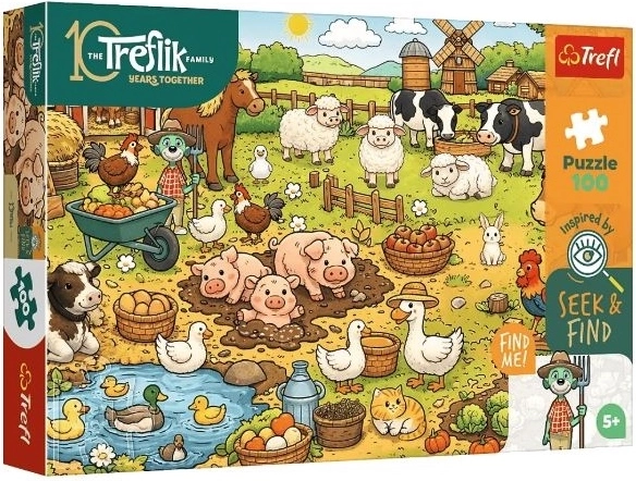 Puzzle Trefl Seek & Find Satul, 100 de piese