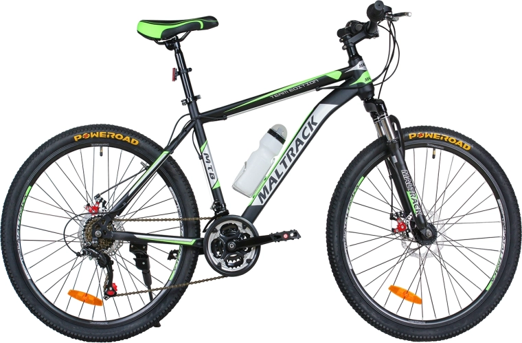 Bicicletă montană MalTrack Team Steel 26 verde‑gri