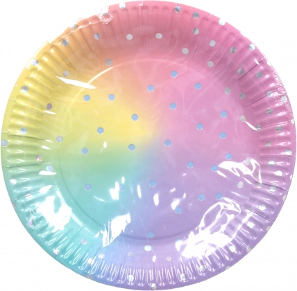 Tăvițe de petrecere din hârtie pastel 23 cm