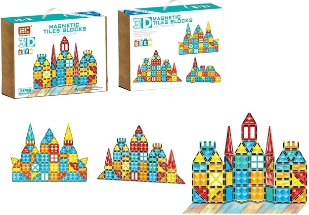Set de construcție magnetic cu 48 de piese