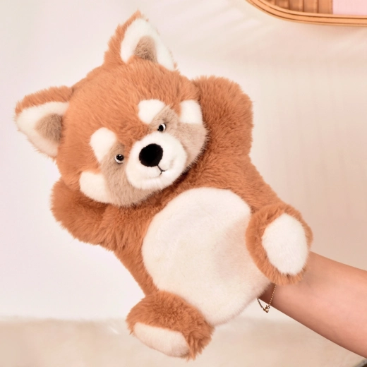 Histoire d’Ours păpușă de mână din pluș Panda roșie 24 cm