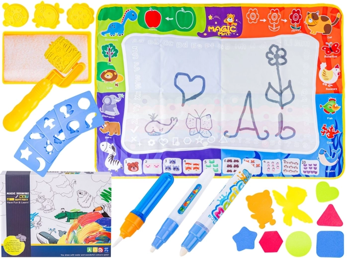 Planșă XXL pentru desen și pictură cu apă 120 × 90 cm cu accesorii