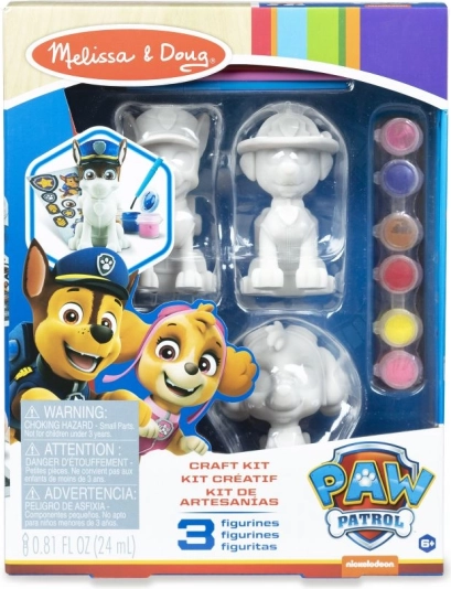 set creativ figurine de colorat Patrula Cățelușilor – 3 buc cu accesorii
