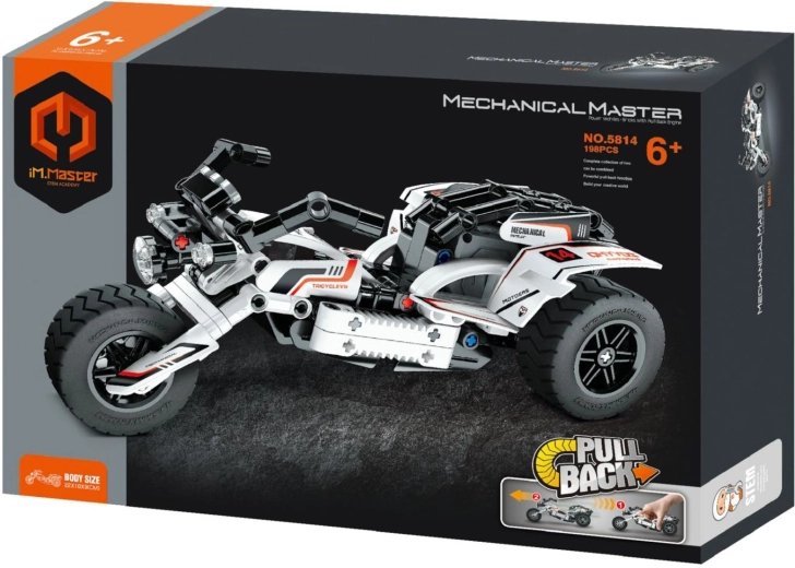 Set de construcție IM.MASTER motocicletă albă - 1 bucată