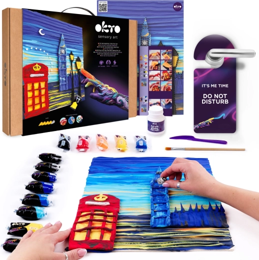 OKTO set artistic pentru pictură cu pastă London city 30 × 40 cm