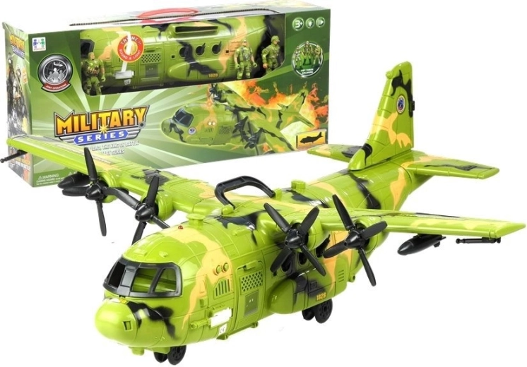 Mare avion militar de transport cu lumini și sunete 64 cm