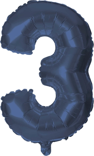 Balon din folie cifră 3, 30 cm, albastru TORO