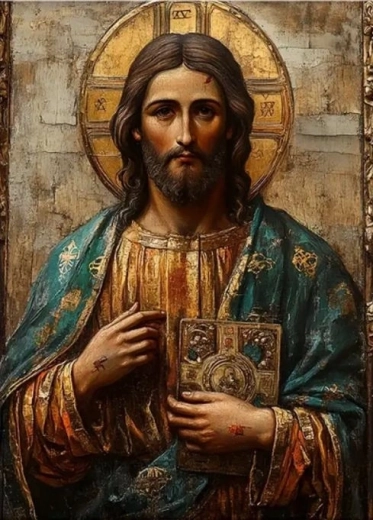 Norimpex Pictură pe numere cu icoana lui Iisus în Biserica Ortodoxă 40 × 50 cm