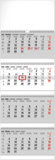 Calendar de perete 4 luni standard pliabil 2026