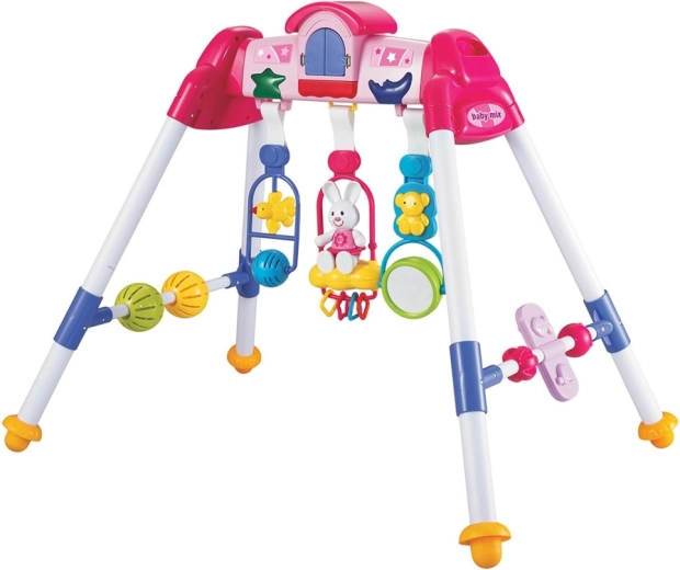 Arcadă educațională muzicală pentru bebeluși De Lux Baby Mix roz