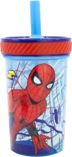 Pahar sigur pentru copii cu pai Spider-Man - 1 bucată
