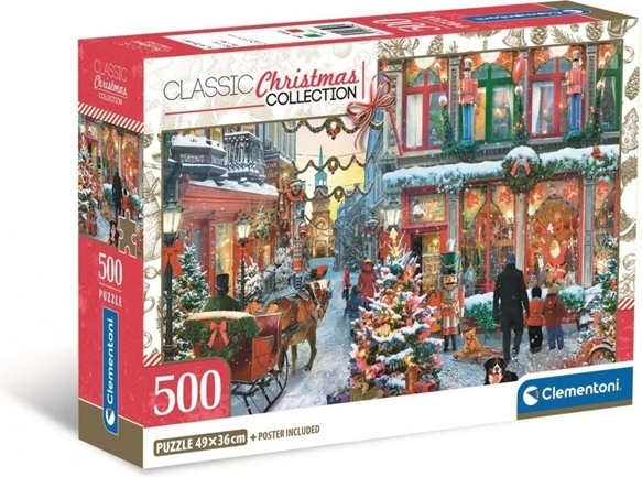 Puzzle Clementoni 500 de piese compact Joy of Christmas