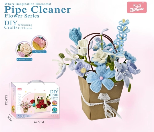 Set creativ DIY pentru realizarea unui buchet de flori pentru copii