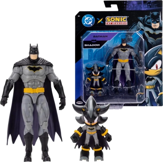 Jakks Pacific set de figurine Shadow ca Batman și Batman (Sonic the Hedgehog x DC Comics)