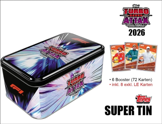 Topps Turbo Attax Formula 1 2026 super tin greats of the grid