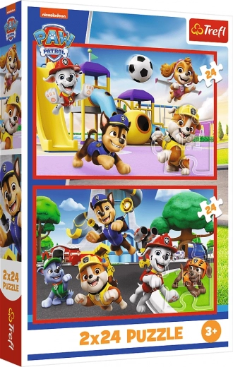 Puzzle 2×24 Ziua distracției cățeilor – PAW PATROL de la Trefl
