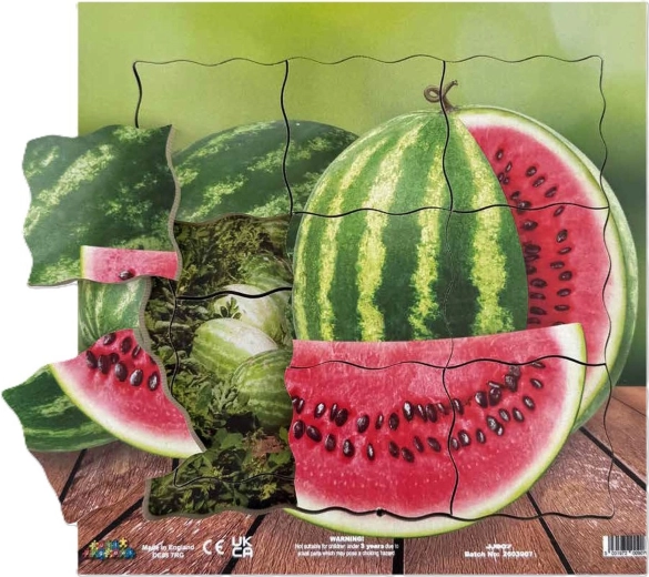 Just Jigsaws pepene verde și fazele sale de creștere vegetativă – puzzle stratificat din lemn, 19 piese