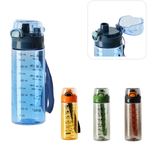 Sticlă de apă 500 ml cu măsură și modele