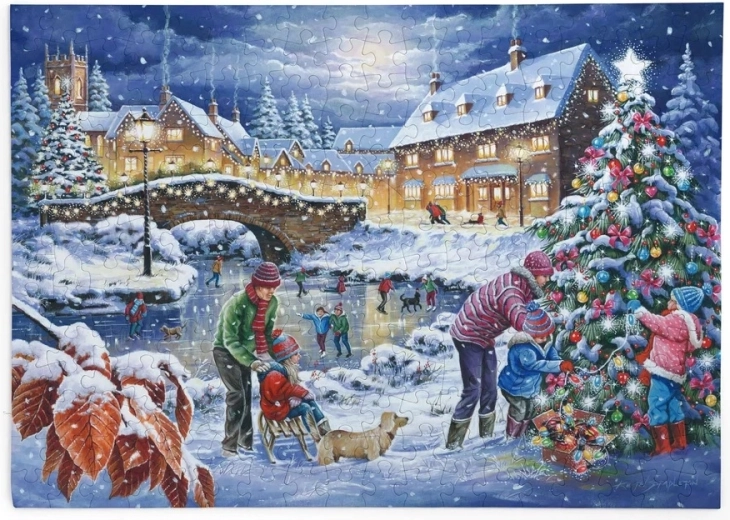 Puzzle House of Puzzles Strălucirea luminilor de Crăciun, 250 de piese mari