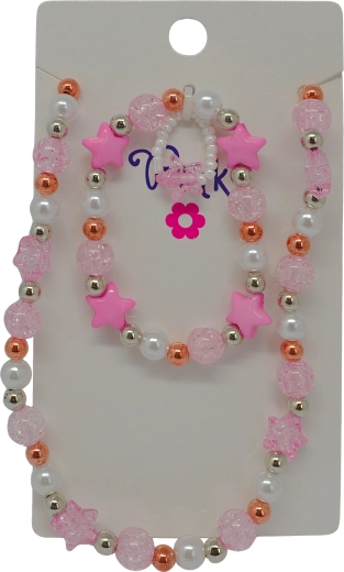 Set creativ colier și brățară – perle și stele