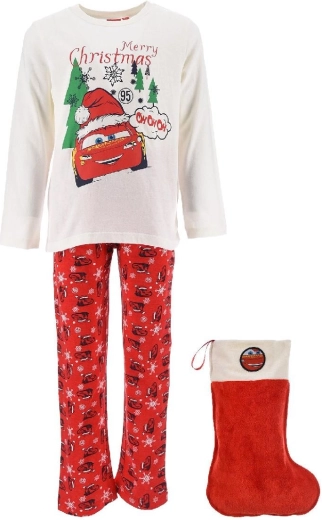 Pijama de Crăciun Cars cu ciorăpel