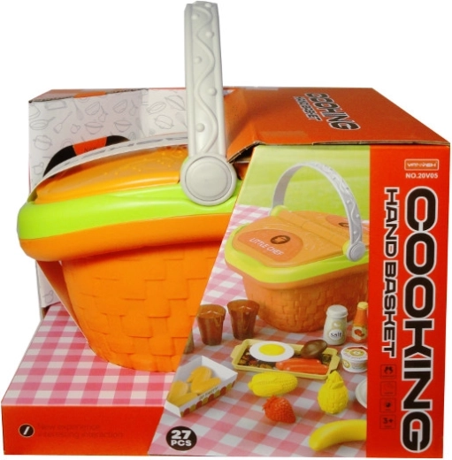 Coș de picnic cu accesorii pentru copii