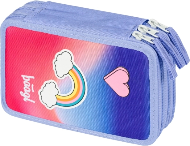 BAAGL penar școlar triplu Curcubeu, mov-roz
