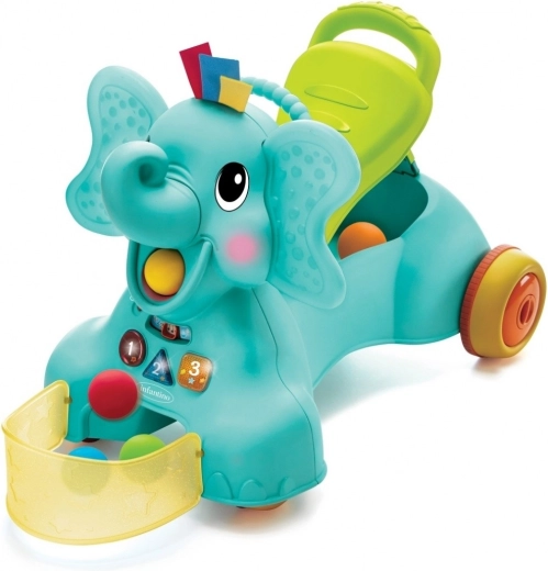 Infantino elefănț senzorial 3 în 1 tip ride-on