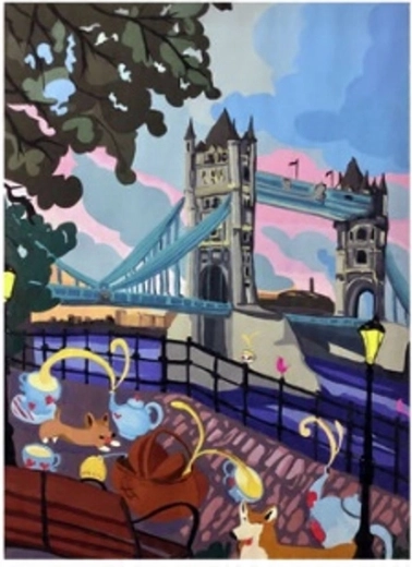 Norimpex Pictură pe numere Tower Bridge 40 × 50 cm